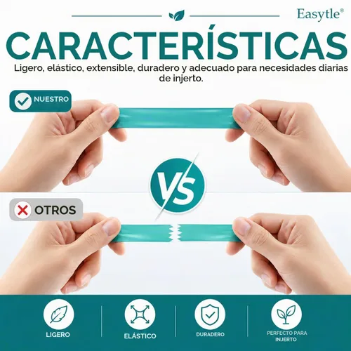 Vista 3 de Easytle Paquete de 2 rollos de cinta elástica de 150 pies, cinta de amarre de jardín de 1/2 pulgada, cinta gruesa y resistente para plantas, estacas