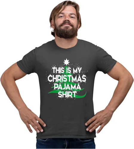 Vista 11 de Go All Out Camiseta de pijama con texto en inglés «This is My Christmas» Negro