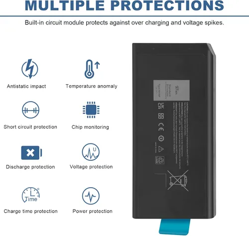 Vista 6 de 97Wh X8VWF CJ2K1 4XKN5 DKNKD Batería para portátil Dell Latitude 14 Rugged 5404 5414 E5404 Extreme 7404 7414 E7404 Serie P45G P45G001 P45G002 P46G