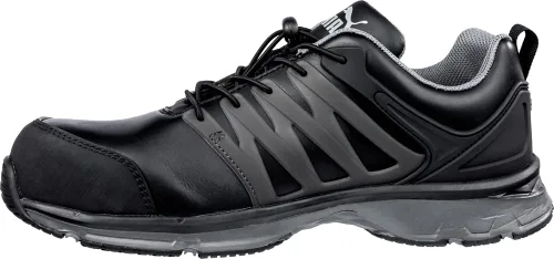 Vista 5 de PUMA velocidad de seguridad 2.0 negro bajo ASTM SD seguridad zapatos dedo del pie de metal libre fibra de vidrio puntera antideslizante hombres