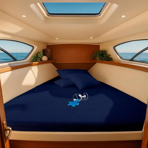 Vista 13 de SGI Bedding Protector de colchón impermeable prémium After V Berth, protector de cama de estilo ajustado, funda de colchón impermeable de algodón