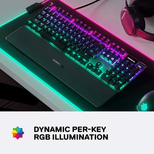 Vista 6 de SteelSeries Aerox 5 - Mouse ligero para juegos y teclado mecánico híbrido Apex 5 para juegos - Iluminación RGB por tecla - Marco de aleación