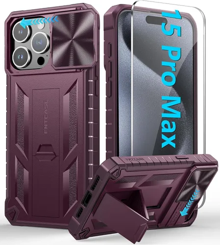 Vista 72 de FNTCASE for iPhone 11-Pro Phone Case: Military Grade Drop Proof Mobile Cover with Kickstand & Slide Rugged Shockproof Bumper Heavy Duty Protector