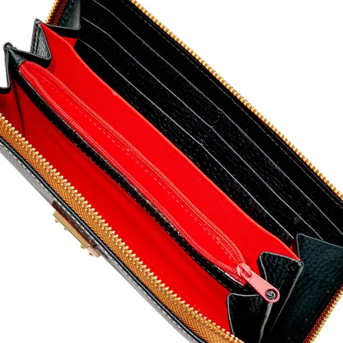 Vista 3 de Dooney & Bourke Bolso de mano, pulsera con cremallera grande de grano de guijarros