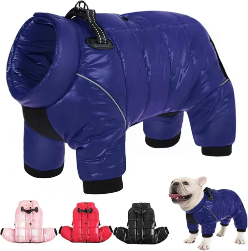 Vista 11 de AOFITEE - Abrigo para perros, impermeable para invierno, cálido traje completo para perros, abrigo de invierno para perros pequeños, chaqueta