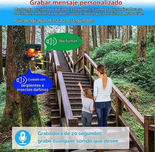 Vista 4 de Luces de alarma de seguridad con sensor solar para exteriores, detector de movimiento de 360°, luz estroboscópica intermitente, lámpara de Rojo 1