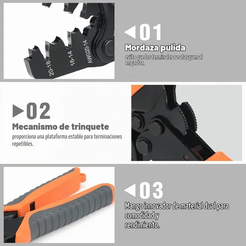 Vista 4 de iCrimp Weather-Pack/Metri-Pack Herramienta de prensado, 20-14 AWG para terminales sellados y sin sellar Delphi Packard