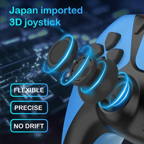 Vista 3 de TOPAD Ymir Wireless Remote for PS4 Controller,Blue Gamepad Control for Playstation 4 Controller, Upgraded Elite Pa4 Controllers with Vibration