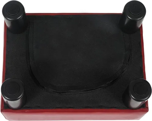 Vista 4 de Asense Reposapiés otomano moderno pequeño rectangular de piel sintética para sala de estar dormitorio