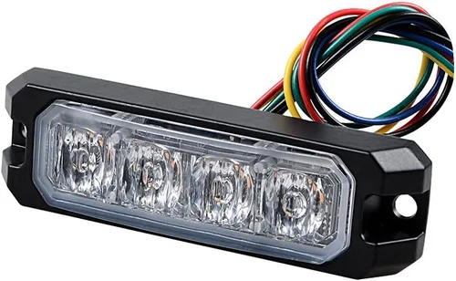 Vista 7 de CORP - Barra de luz estroboscópica intermitente con 4 LED, impermeable, SYNC, advertencia de emergencia, para coche, camión, 12V-24V