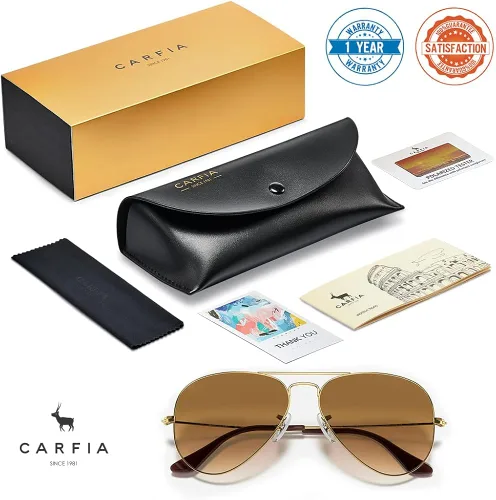 Vista 7 de Carfia Polarized Sunglasses for Men Women UV Protection Classic Lightweight Shades Sun Glasses CA3025