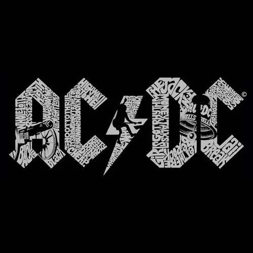 Vista 2 de ACDC Fully Licensed Boy's Word Art Hooded Sweatshirt