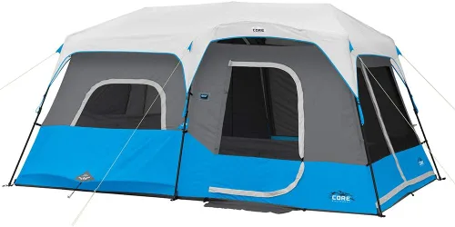 Vista 12 de CORE Instant Cabin Tents with LED Lights Family Multi Room Lighted Pop Up Tents for Camping Included Storage Pockets for Camping Accessories