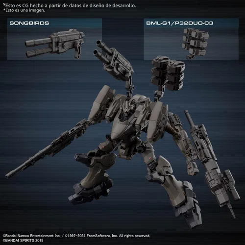 Vista 8 de Bandai Hobby - Armored Core VI Fires of Rubicon - #01 RaD CC-200 Orbiter Nightfall 30 MM 1/144 Kit