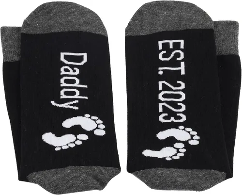 Vista 4 de Regalos de embarazo para padres nuevos, calcetines de regalo para papá y mamá