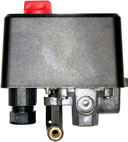 Vista 4 de Lefoo Interruptor de presión universal del compresor de aire 4 puertos w/perilla encendido/apagado 95-125PSI 26AMP