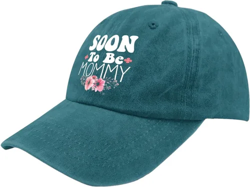 Vista 2 de devor Cap Soon to be Mommy - Gorra de béisbol para mujer, diseño gráfico de mezclilla para papá, ajustable