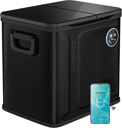 Vista 9 de EUHOMY Refrigerador de 12 voltios, enfriador eléctrico de 37QT de doble zona con control por aplicación, refrigerador para automóvil con 12/24V DC