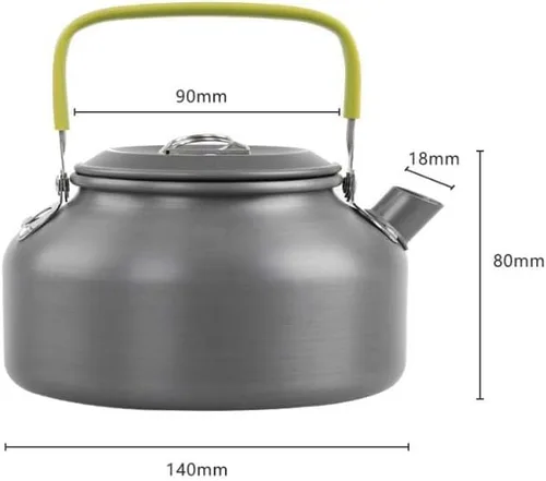 Vista 4 de Aluminio 0.8L al aire libre camping senderismo hervidor cafetera portátil tetera compacta y ligera