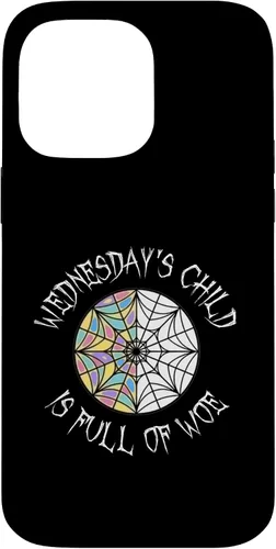 Vista 21 de Wednesday's Child Full of Woe - Carcasa redonda para iPhone 16