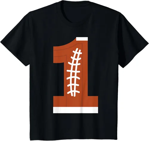 Vista 38 de 1st Birthday Football Ball Boys Camiseta de regalo de 1 año Negro