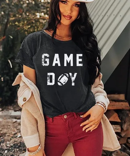 Vista 3 de Camiseta de béisbol para mujer, camisetas de béisbol para mamá, camisetas vintage con estampado de béisbol, camiseta casual con estampado de letras