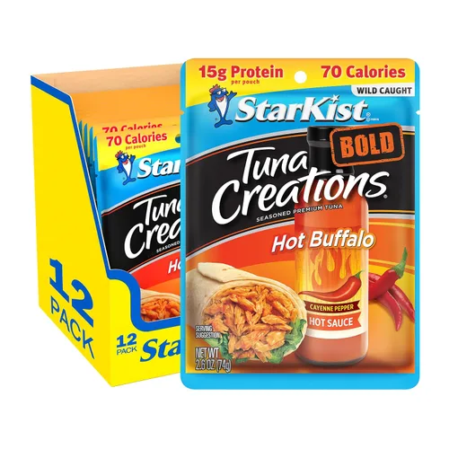 Vista 23 de StarKist Tuna Creations Ginger Sesame - Sabor de jengibre y sésamo para atún 14g Protein Per Serving, Wild Caught, Shelf Stable Seafood, Gluten