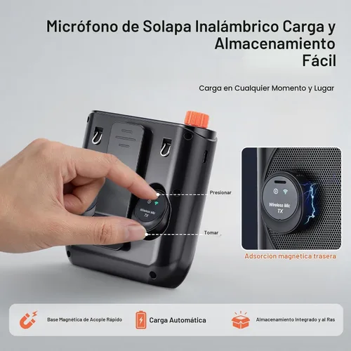 Vista 2 de HAKUTA Amplificador de voz inalámbrico para profesores con 2 micrófonos