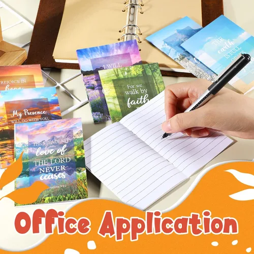 Vista 5 de Paquete de 50 cuadernos cristianos, diarios de oración, diario bíblico de bolsillo pequeño, diario de gratitud para mujeres y hombres, cuadernos
