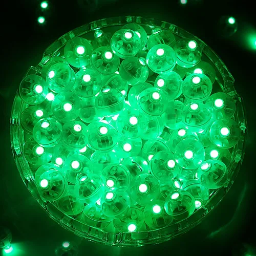 Vista 10 de ZGWJ 50 piezas de luces de globo mini, funciona con pilas, luz redonda impermeable LED de tiempo de espera prolongado para globo de cumpleaños