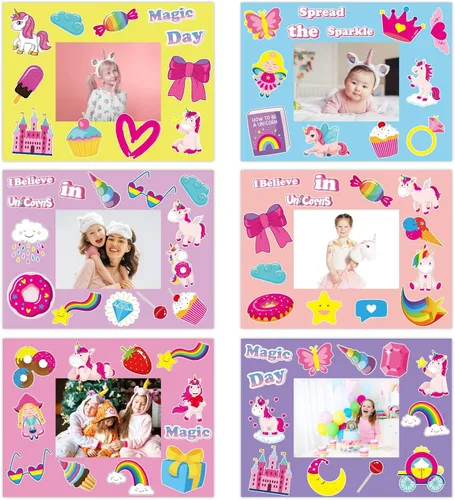 Vista 22 de chiazllta Paquete de 30 kits de manualidades para el día del padre para niños, marco de fotos del padre, arte de bricolaje, decoración de fiesta