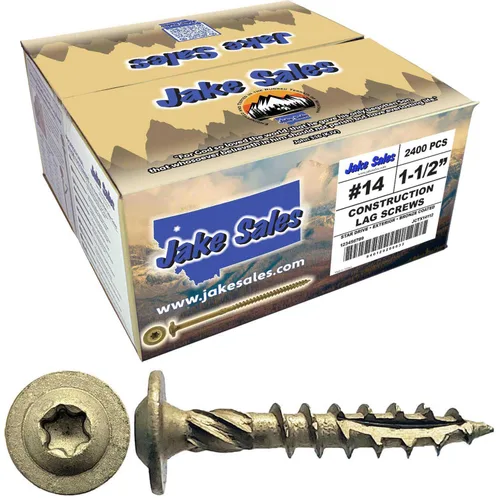 Vista 28 de Jake Sales Tornillo de retraso de construcción #14 x 1 - Tornillo de retraso estructural resistente con accionamiento Torx/Star Drive