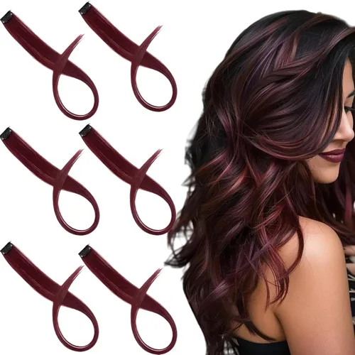 Vista 9 de Extensiones de cabello humano con clip, de 18 pulgadas, rubio decolorado, 100% real, extensiones de cabello con clip para mujer, 6 piezas de cabello