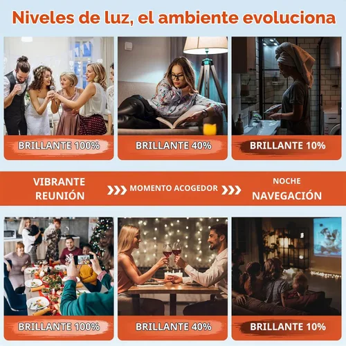 Vista 5 de Neporal MagicGlow - Bombillas recargables con control remoto, funciona con pilas, no necesita tomacorriente, alimentadas por USB, regulables