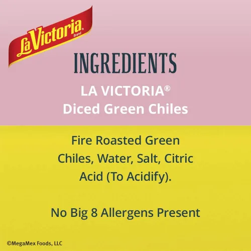 Vista 3 de La Victoria Fire Roasted Diced Green Chiles Mild, 4 Ounce (Pack of 24)