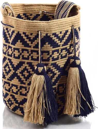 Vista 2 de Wayuu Boho Chic Collection Designer Hand Woven Crocheted Tote Bag