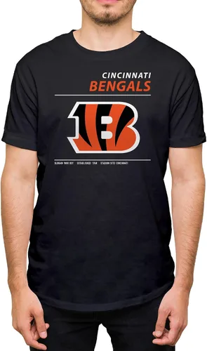 Vista 22 de Hybrid Sports NFL - Team Logo and Stats - Adult Unisex Short Sleeve Fan T-Shirt for Men and Women - Officially Licensed