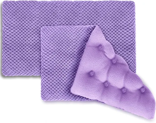 Vista 9 de Almohadillas térmicas para microondas de 15 * 9", almohadilla térmica de microondas húmeda con peso para calambres de cuello, hombros, alivio