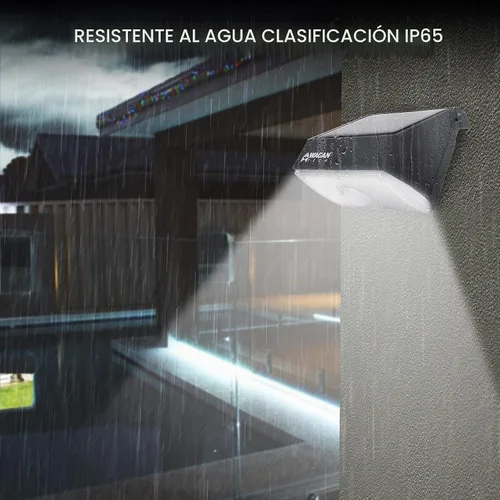 Vista 9 de Wagan EL8570 - Luz solar de pared LED para exteriores, 1000 lúmenes, luz detectada por movimiento