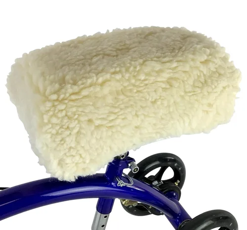 Vista 8 de KneeRover Cojín de felpa sintética de piel de oveja de lujo para patineta, accesorio para rodillera, con acolchado de espuma gruesa y cómoda, se