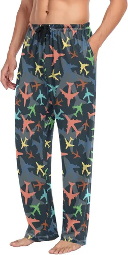 Vista 4 de Aslsiy Lizards Green - Pantalones de pijama para hombre, pantalones suaves separados para hombre, pantalones de descanso