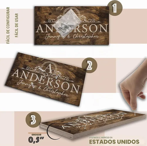 Vista 7 de Ganchos de madera personalizados para llaves de pared, regalo de madera personalizado para inauguración de la casa C5