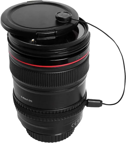 Vista 6 de Soporte para tapa de lente de cámara evita que se pierda la tapa del lente para cámara DSLR SLR Canon/Nikon/Sony/Panasonic/Fujifilm con paño