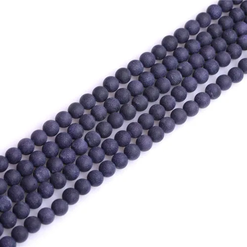 Vista 54 de Cuentas espaciadoras redondas de ágata negra esmerilada mate mate de 0.157 in para fabricación de joyas de 15 pulgadas