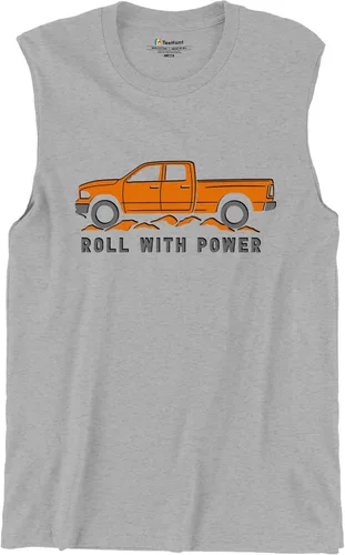 Vista 154 de Tee Hunt Camisetas gráficas y camisetas sin mangas para hombre Roll with Power Pickup Truck