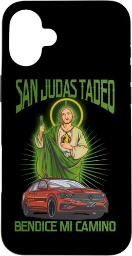 Vista 22 de Funda para iPhone 16 San Judas Tadeo Bendice Mi Camino