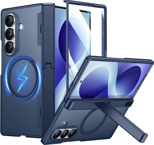 Vista 23 de SPIDERCASE Funda para Samsung Galaxy Z Fold 8, protector de pantalla integrado, protección de bisagra, función atril, funda protectora de cuerpo
