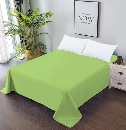 Vista 8 de Soft Aqua - Sábana encimera de tamaño individual 100% algodón satinado, 600 hilos, calidad de cama, sábana encimera, fresca y lisa, solo una sábana