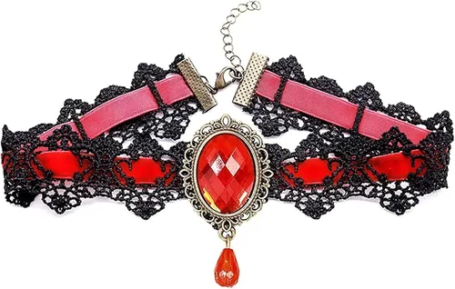 Vista 4 de SKCAIHT Disfraz de vampiro para niñas conjunto de cosplay de Halloween fiesta de disfraces
