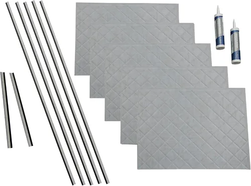 Vista 14 de FASÄDE Kit de protector de vinilo decorativo acolchado de 15 pies cuadrados en plata argente